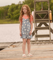 Hatley Girls Hearts Slouchy Overalls