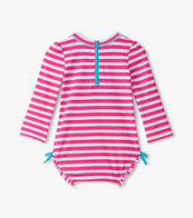 Hatley Baby Girls Candy Stripes Rashguard Swimsuit