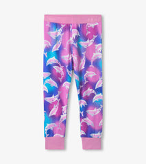 Hatley Girls Airbrush Dolphins Bamboo Pajama Set