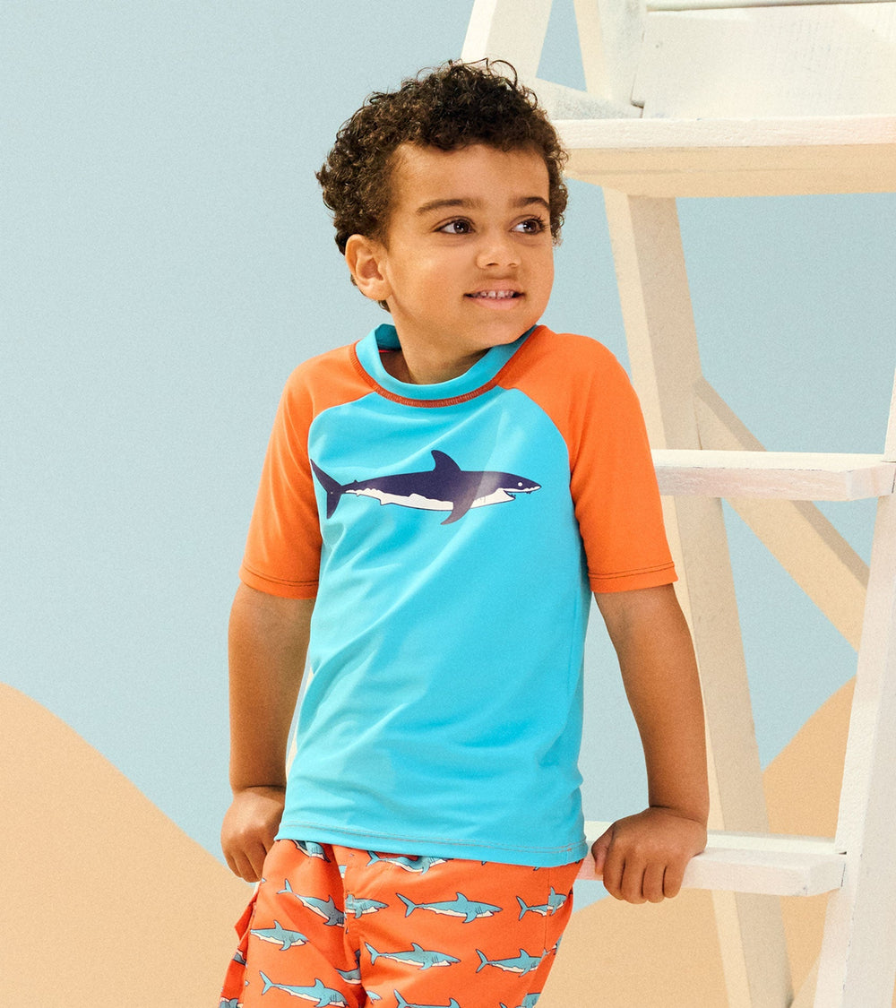 Hatley Boys Sharks Short Sleeve Rashguard