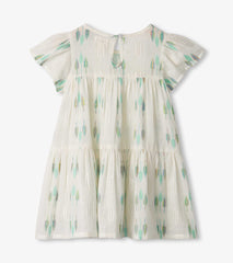 Hatley Baby & Toddler Girls Blue Feathers Woven Puff Dress