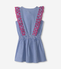 Hatley Girls Pinstripe Ruffle Dress