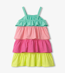 Hatley Girls Bright Rainbow Tiered Dress
