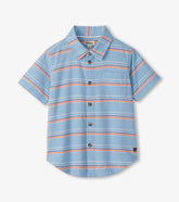 Hatley Boys Striped Blue Button Down Shirt