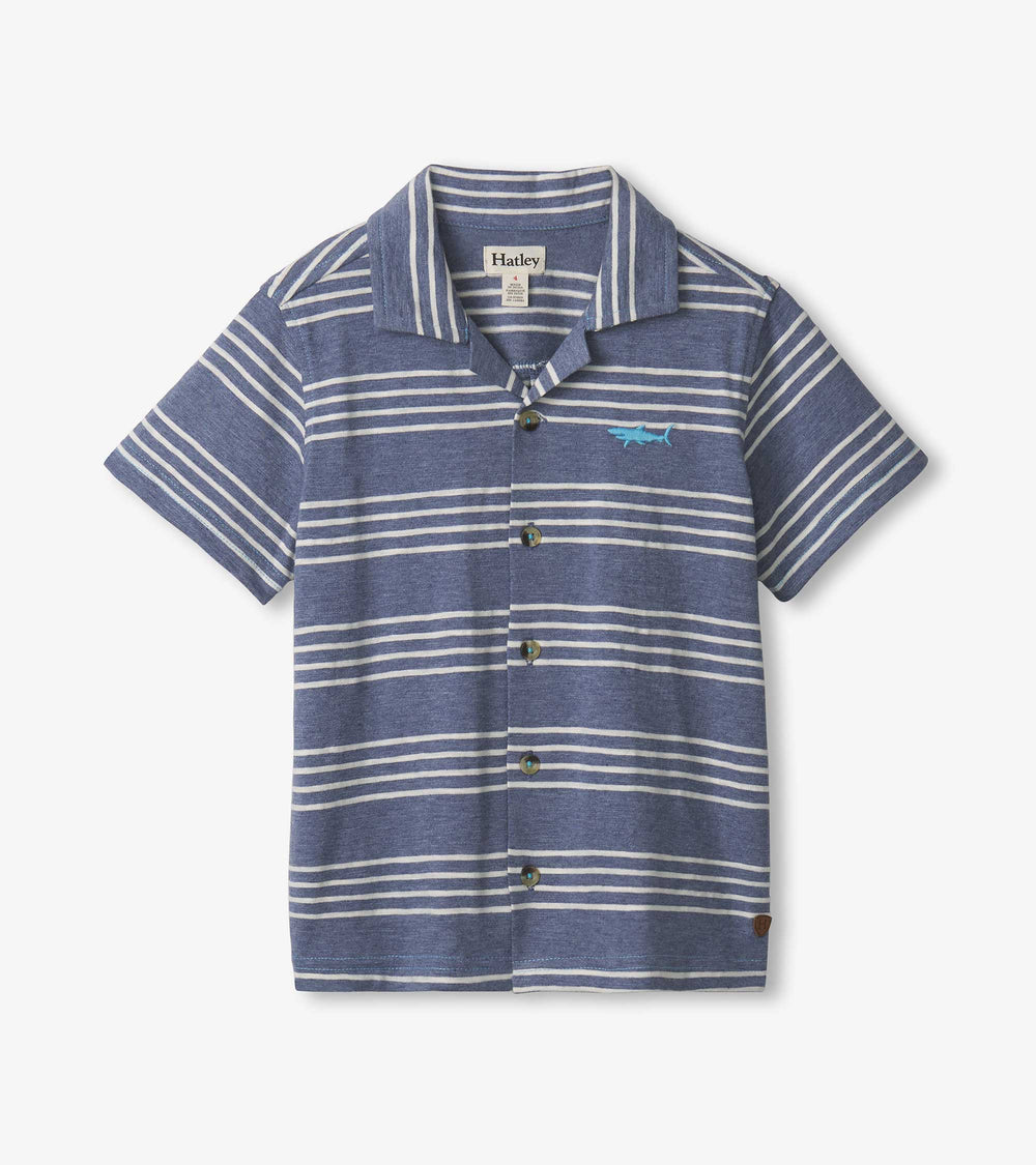 Hatley Boys Striped Nautical Jersey Button Down
