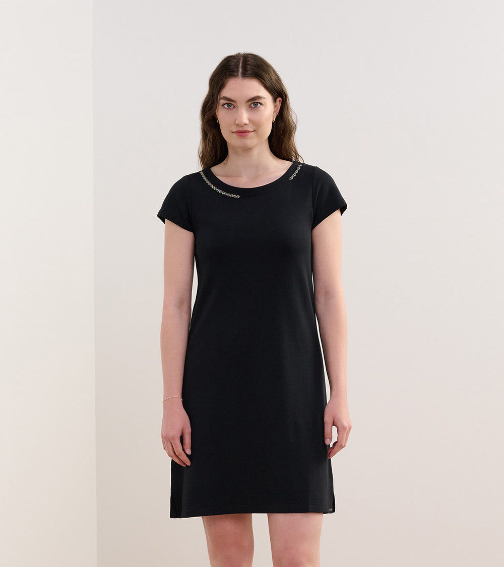 Hatley Brooke Dress - Black French Terry