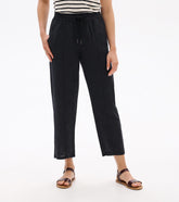 Hatley Straight Leg Linen Pants - Black