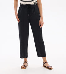 Hatley Straight Leg Linen Pants - Black