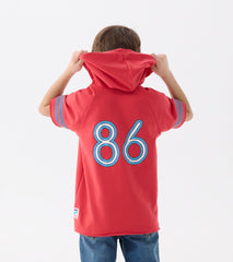 Hatley Boys Jersey Number Raglan Hoodie Tee