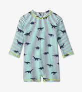 Hatley Baby Boys Dino Stripes One-Piece Rashguard