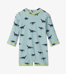 Hatley Baby Boys Dino Stripes One-Piece Rashguard