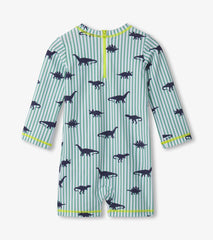 Hatley Baby Boys Dino Stripes One-Piece Rashguard
