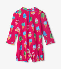 Hatley Baby Girls Ice Cream Treats Rashguard Swimsuit