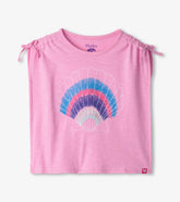 Hatley Girls Lilac Shell Cinched Shoulder Top