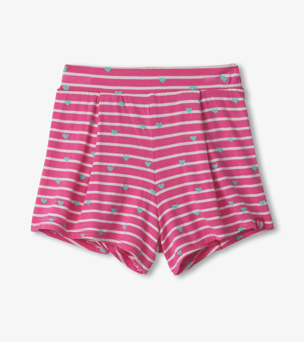 Hatley Baby & Toddler Girls Rose Hearts Patch Pocket Shorts