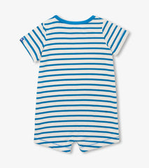 Hatley Baby & Toddler Boys Shark Stripes Bamboo Romper
