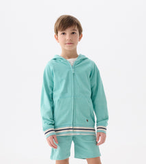 Hatley Boys Nile Blue Zip-Up Hoodie