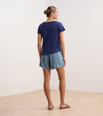 Hatley Sadie V-Neck Tee - Patriot Blue