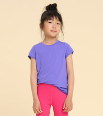 Hatley Girls Purple Mesh Trim T-Shirt