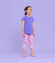 Hatley Girls Purple Mesh Trim T-Shirt