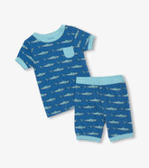 Hatley Boys Shark Tank Bamboo Short Pajama Set