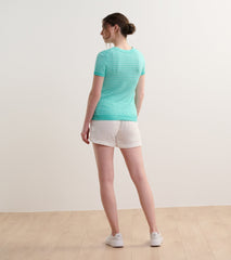 Hatley Simone Knit Tee - Teal Stripes