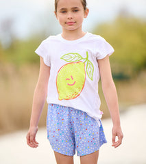Hatley Girls Happy Lemon Tie Front T-Shirt