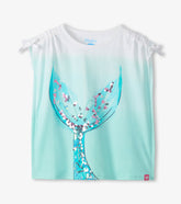Hatley Girls Mermaid Tail Cinched Shoulder Top