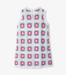Hatley Girls Blue Radiance Sleeveless Crochet Dress
