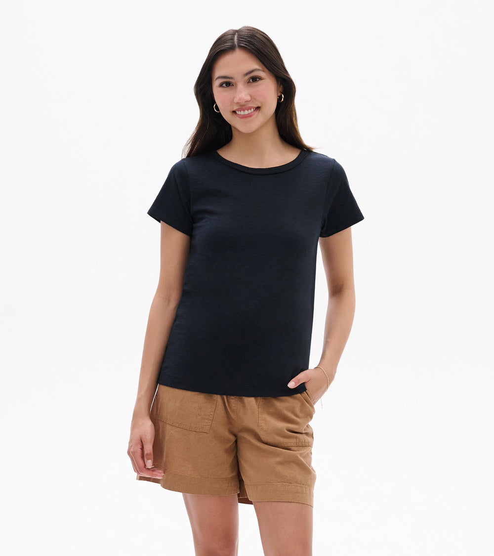 Hatley Essential Crew Neck Tee - Caviar