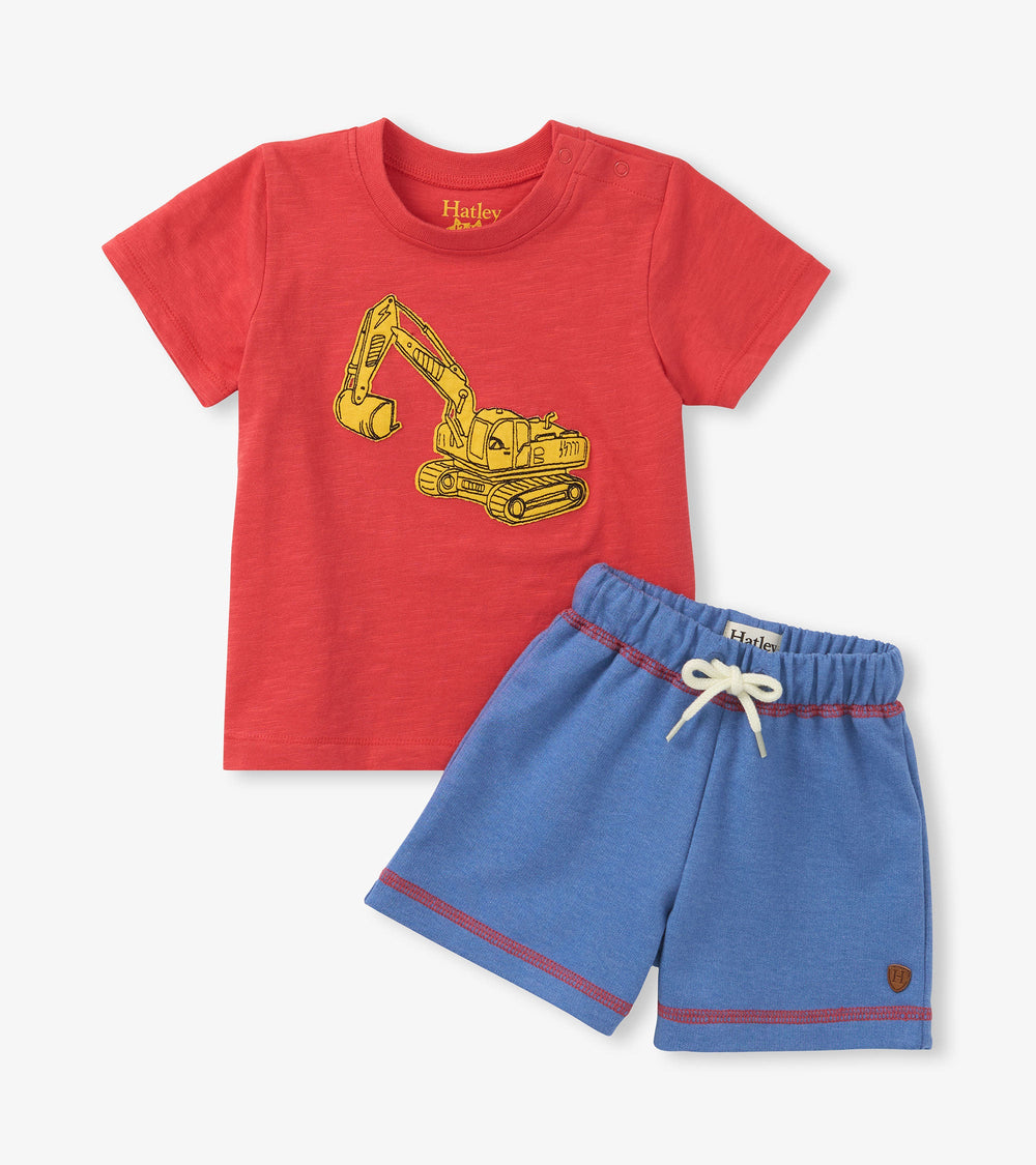 Hatley Baby & Toddler Boys Digger T-Shirt & Shorts Set