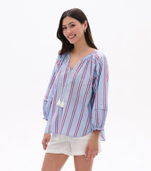 Hatley Naomi Blouse - Chambray Rainbow
