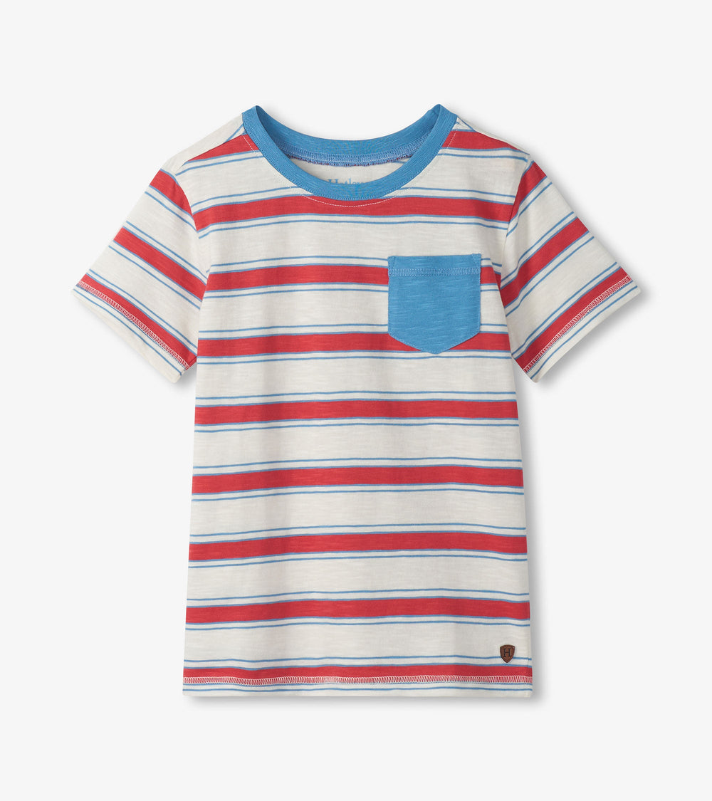 Hatley Boys East Coast Stripes Crew Neck T-Shirt
