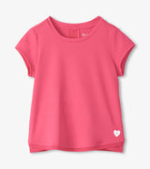 Hatley Girls Fandango Pink Mesh Trim T-Shirt