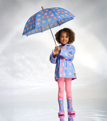 Hatley Girls Faded Suns Zip-Up Rain Jacket