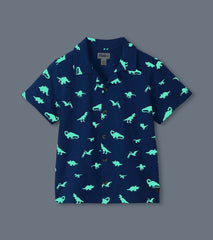 Hatley Boys Glow in the Dark Dinos Jersey Button Down