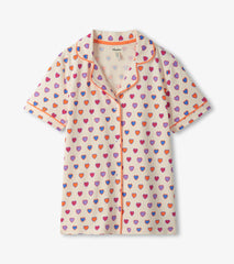 Hatley Women's Bunches of Hearts Short Pajama Set