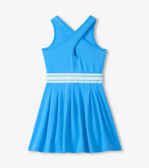 Hatley Girls Malibu Blue Pleated Active Dress