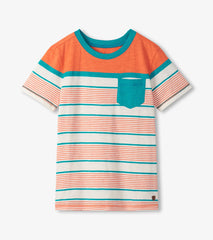 Hatley Boys Summer Stripes Crew Neck T-Shirt
