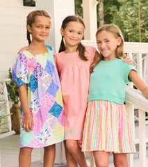 Hatley Girls Neon Summer Mixed Fabric Dress