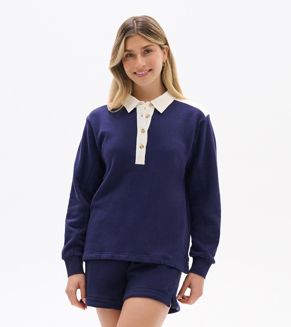 Hatley Coco Polo Top - Patriot Blue