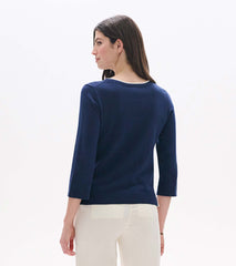 Hatley 3/4 Sleeve Knit Top - Patriot Blue