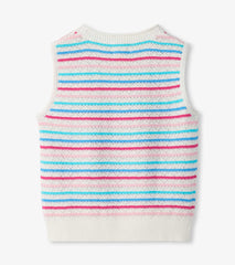 Hatley Girls Rainbow Berry Stripe Crochet Tank