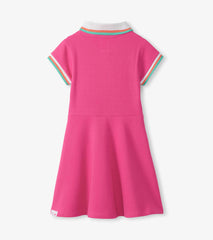 Hatley Girls Raspberry Rose Pique Polo Dress