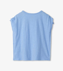 Hatley Girls Sea Shell Cinched Shoulder Top