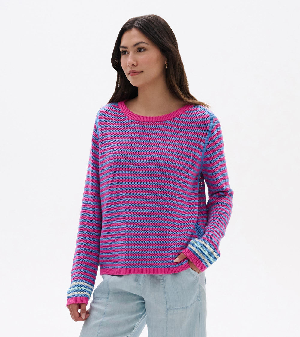 Hatley Pointelle Stripe Sweater - South East Summer