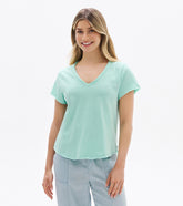 Hatley Sadie V-Neck Tee - Sea Glass