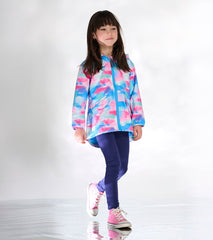 Hatley Girls Sunset Tie Dye Microfiber Rain Jacket