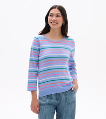 Hatley 3/4 Sleeve Knit Top - Summer Stripes