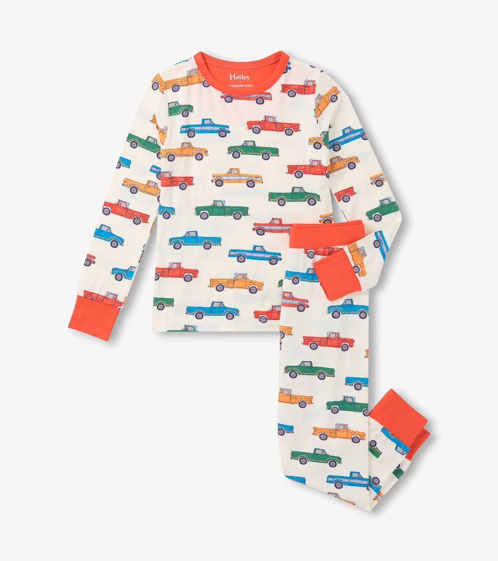 Hatley Boys Trucks Bamboo Pajama Set